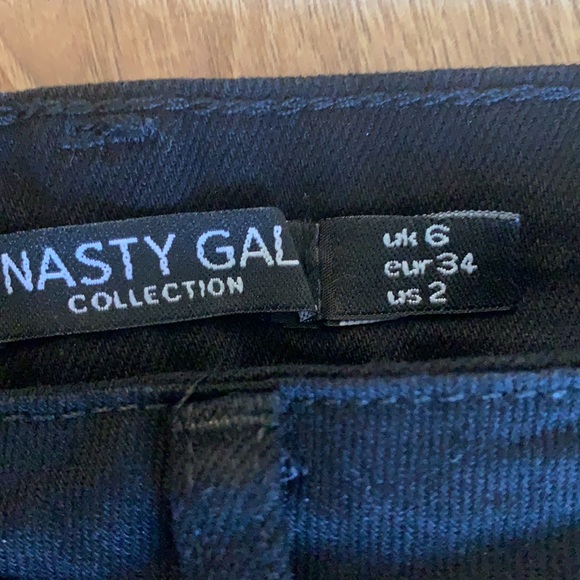 Nasty Gal-size 2-black denim mini shirt new with tags - Picture 6 of 13